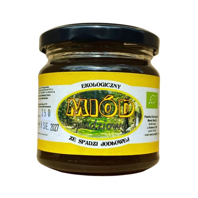 BIO Miód spadziowy ze spadzi jodłowej 250g