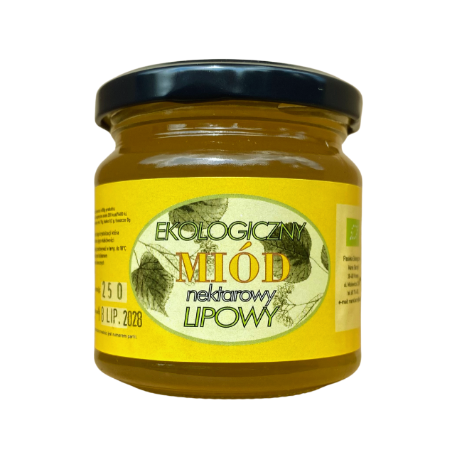BIO Miód lipowy nektarowy 250g