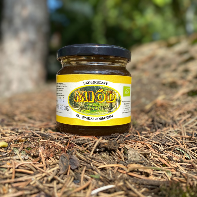 BIO Miód spadziowy ze spadzi jodłowej 250g