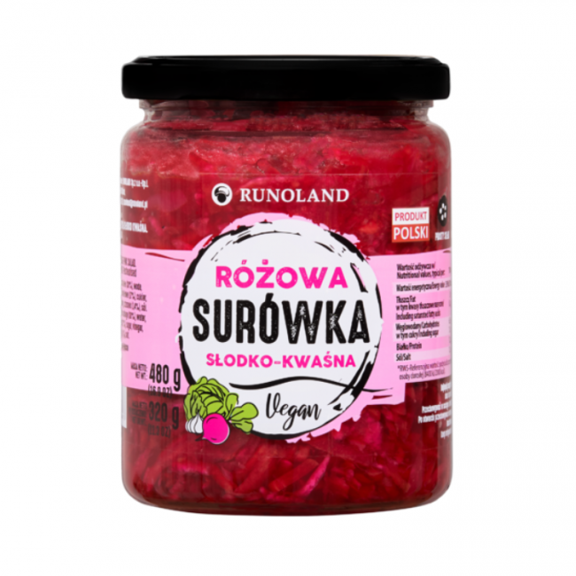 Surówka różowa słodko-kwaśna 480g Runoland 
