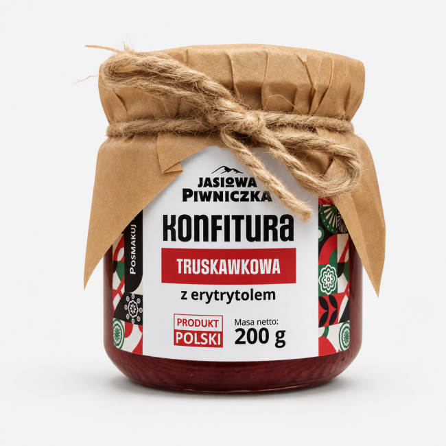 Konfitura z truskawek z erytrytolem 200g 